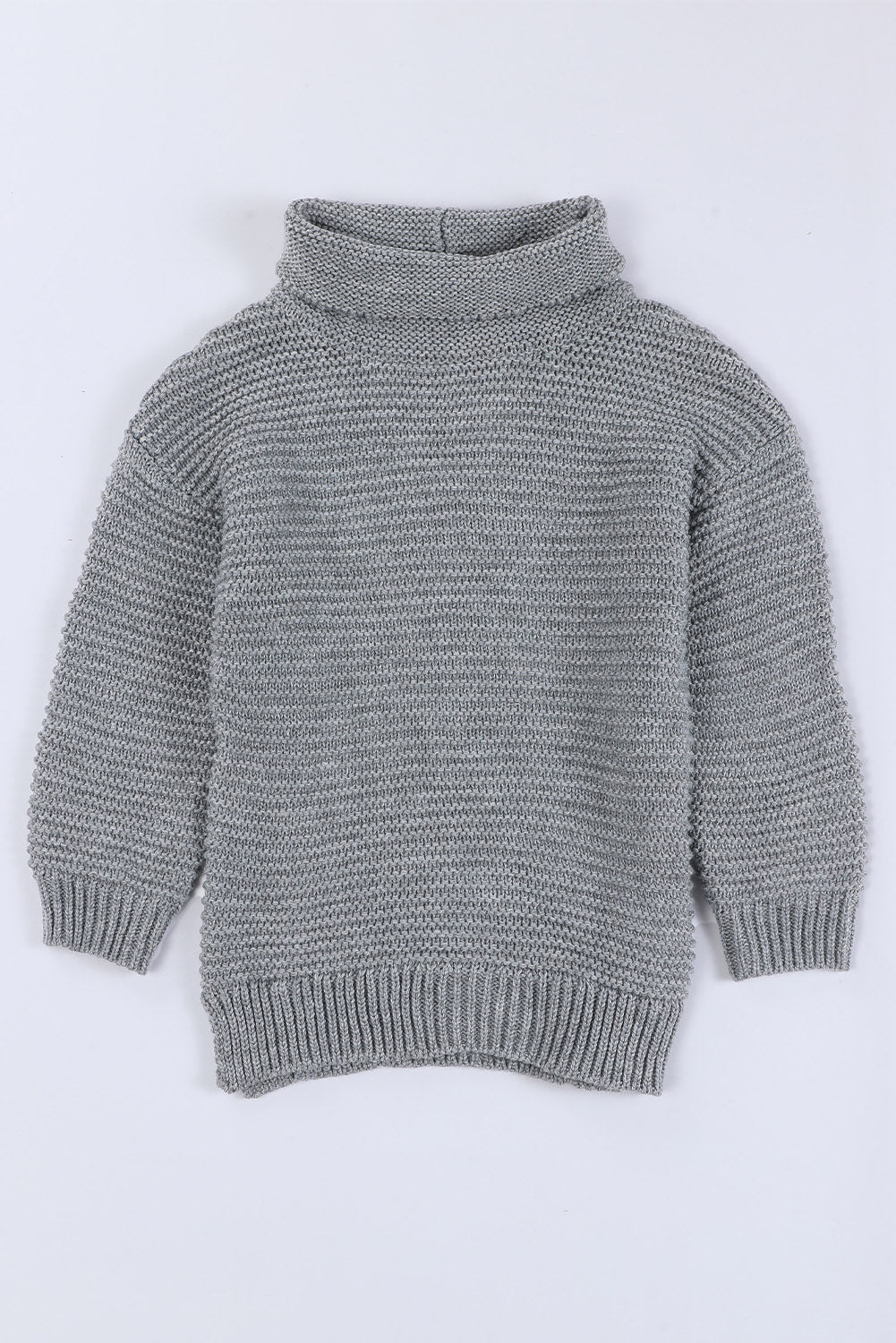 Girls Dropped Shoulder Turtleneck Sweater_21