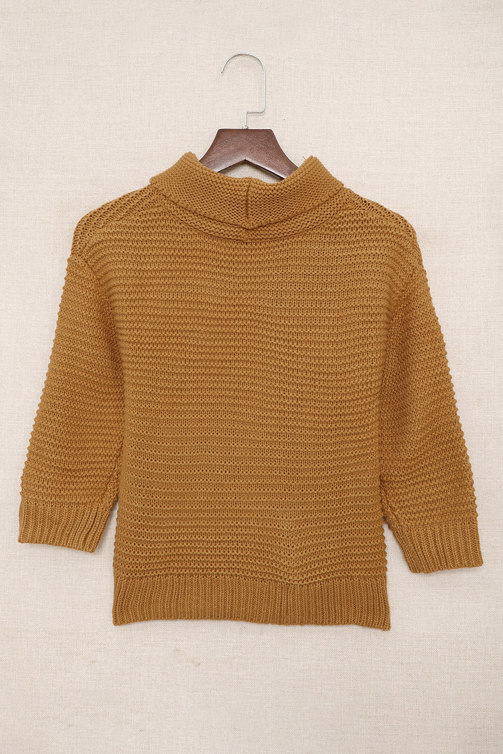 Girls Dropped Shoulder Turtleneck Sweater_9