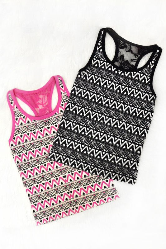 Toddler's Tribal Print Racerback Tank_0