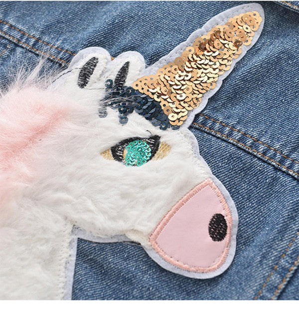 Girls Sequin Unicorn Denim Jacket_7