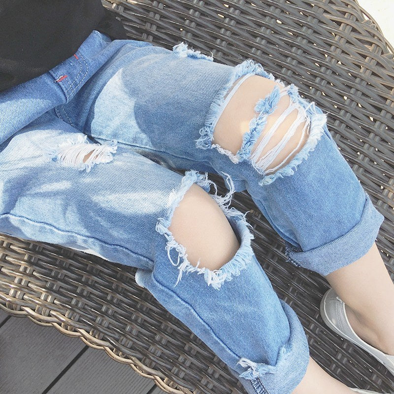 Girls Fashion Ripped Jeans (2T to 10 years old)_2