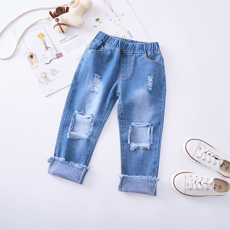 Girls Fashion Ripped Jeans (2T to 10 years old)_3