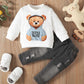 Baby Bear Graphic Sweatshirt and Distressed Jeans Set_0