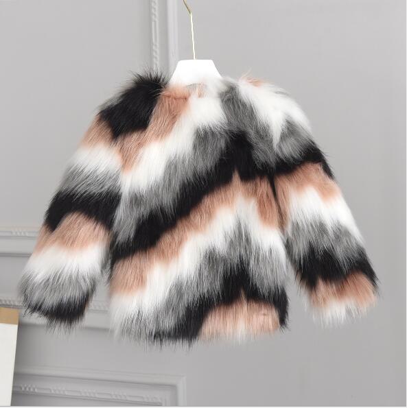 Posh Princess multi-color faux fur jacket (12M-8T) (S-4XL)